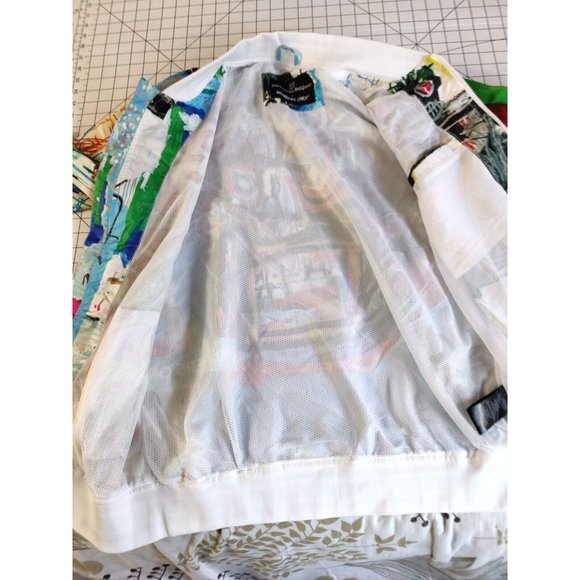 Members Only Jean-Michel Basquiat UNBREAKABLE Windbreaker Jacket Men’s Sz LG NEW - Picture 11 of 12